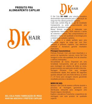 Gel cola para fabricaçao de extensões de mega hair na fita adesiva