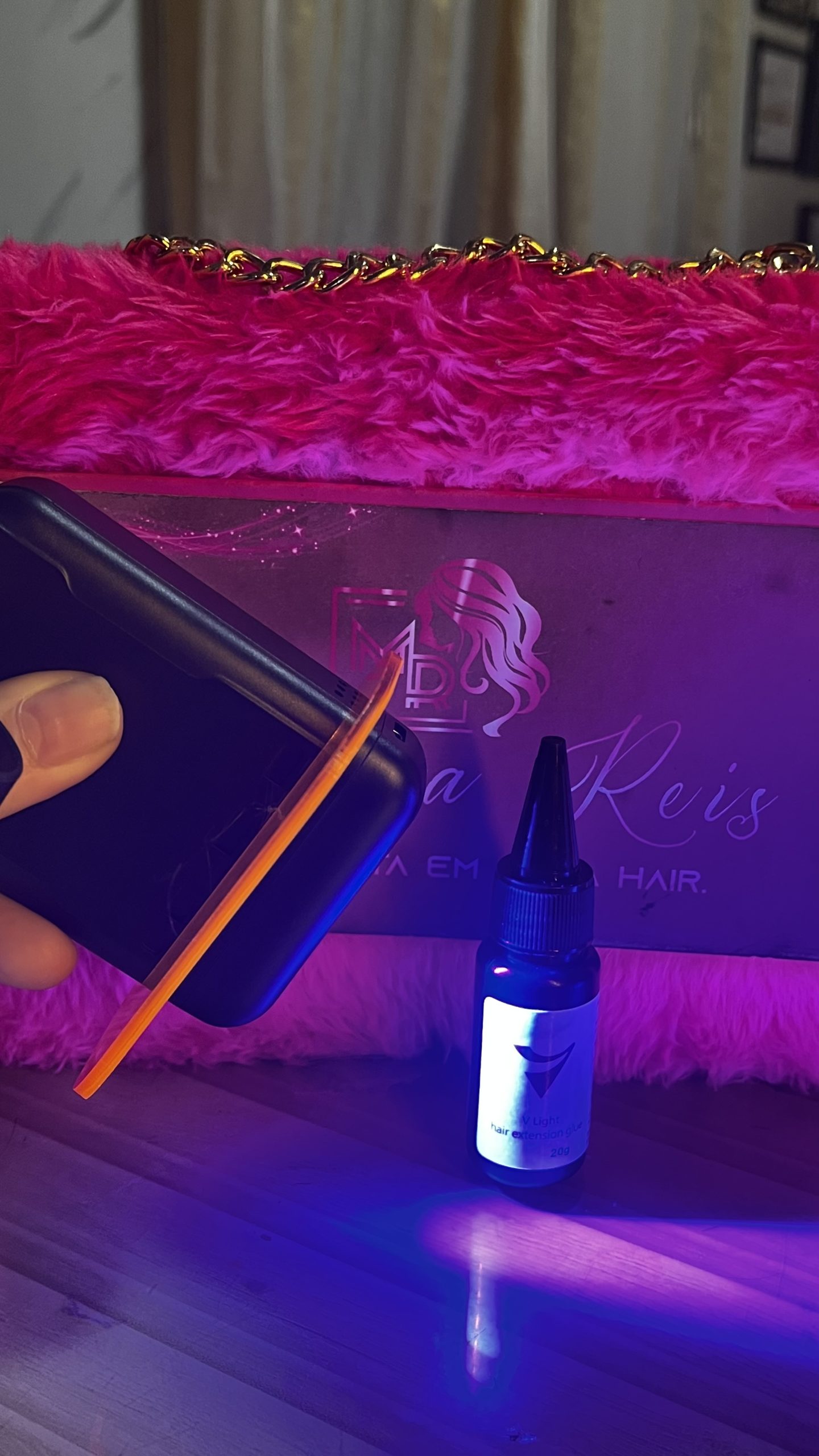 V light hair extensionistas Glue cola para mega hair fio a fio com laser